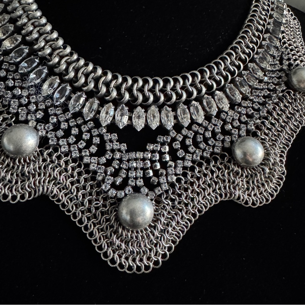 DANNIJO Chainmail Mesh Statement Collar necklace - Picture 3 of 6